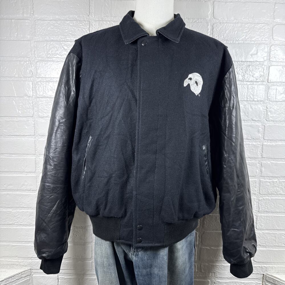 Vintage Phantom Of the Opera Embroidered Leather Varsity Men's US XL
